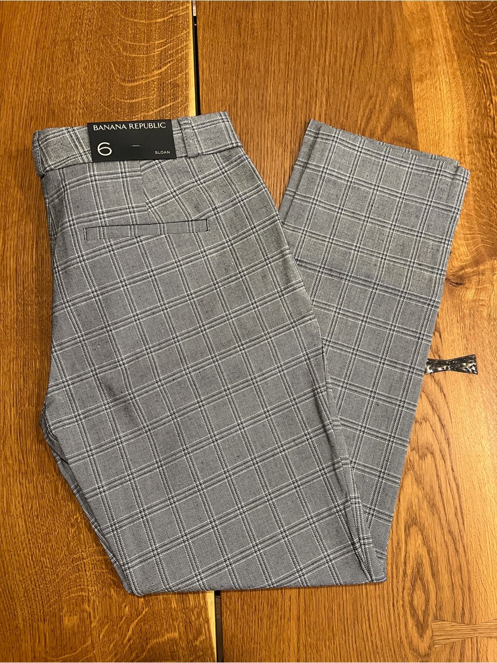 Banana Republic Sloan Plaid Gray Trousers 6